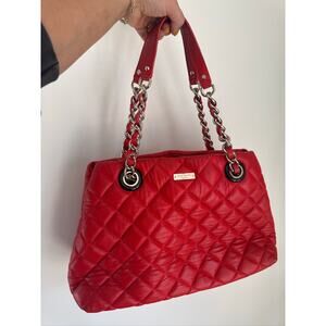 Kate Spade New York Gold Coast Maryanne Quilted Leather Tote Shoulder Bag - Red